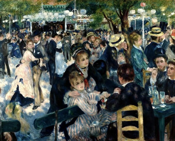 Dance At The Moulin De La Galette by Pierre Auguste Renoir Original Oil Painting - GFM Painting