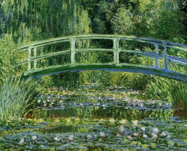 The Water Lily Pond Aka Japanese Bridge by Claude Monet Original Oil Painting - GFM Painting