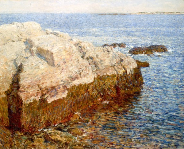 Cliff Rock--Appledore by Frederick Childe Hassam Original Oil Painting - GFM Painting