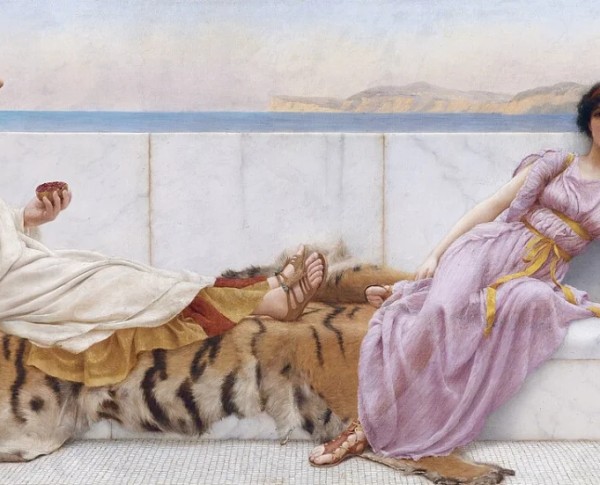 Eighty and eighteen by John William Godward Original Oil Painting - GFM Painting