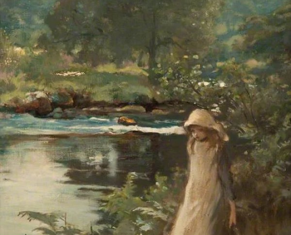 Girl carrying Water by Francisque Millet Original Oil Painting - GFM Painting