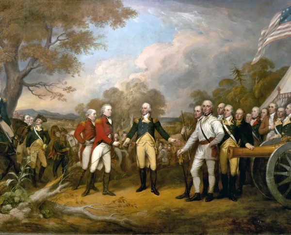 Surrender of General Burgoyne by John Trumbull Original Oil Painting - GFM Painting
