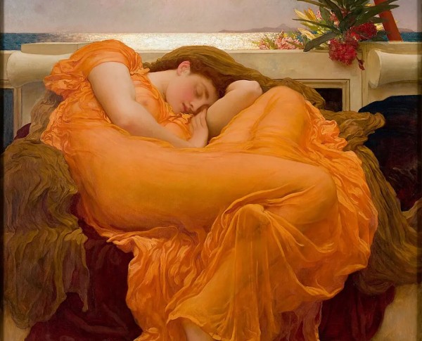 Flaming June by Lord Frederick Leighton Original Oil Painting - GFM Painting