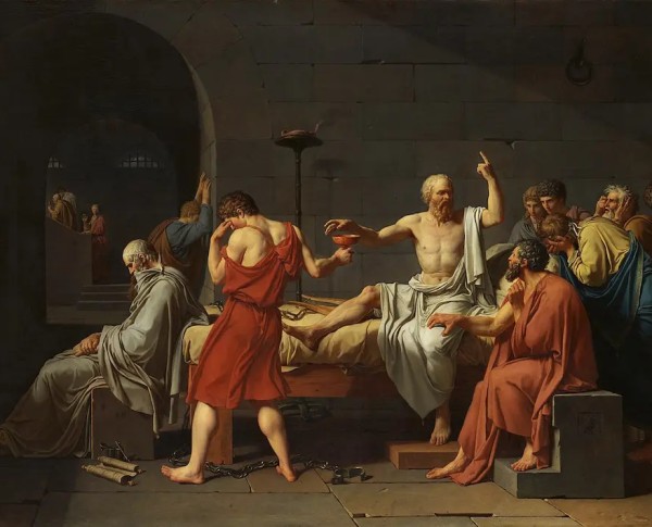 The Death of Socrates by Jacques Louis David Original Oil Painting - GFM Painting