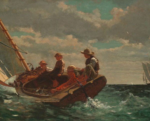 Breezing Up (or A Fair Wind) by Winslow Homer Original Oil Painting - GFM Painting
