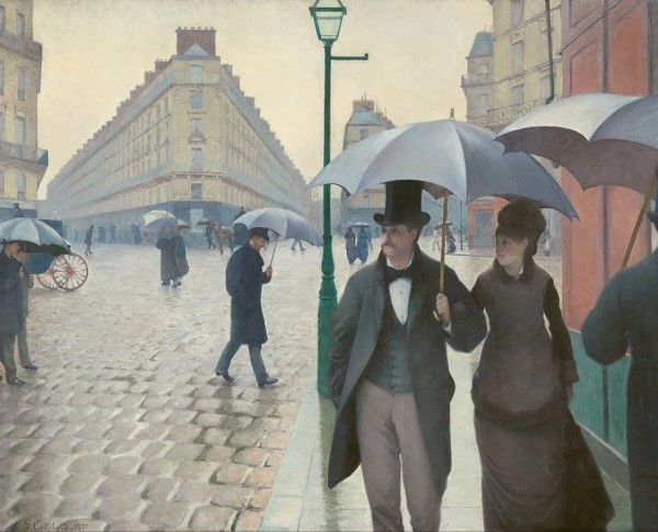 Paris Street; Rainy Day by Gustave Caillebotte Original Oil Painting - GFM Painting
