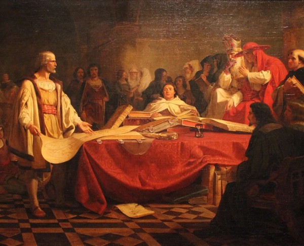 Christopher Columbus Before the Council of Salamanca by Emanuel Gottlieb Leutze Original Oil Painting - GFM Painting