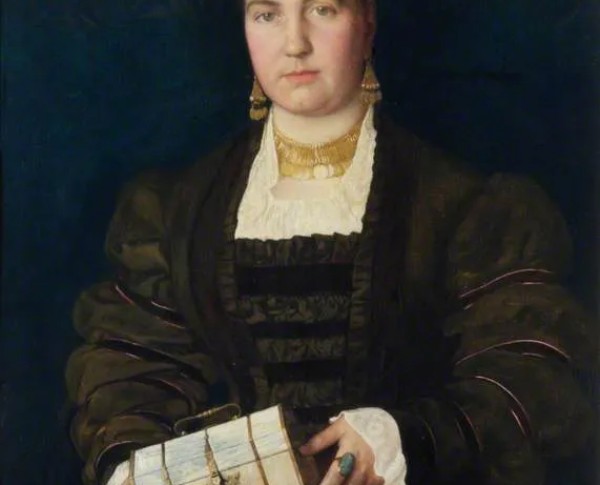 Portrait of Caroline Hill by Edward Robert Hughes R.W.S. Original Oil Painting - GFM Painting