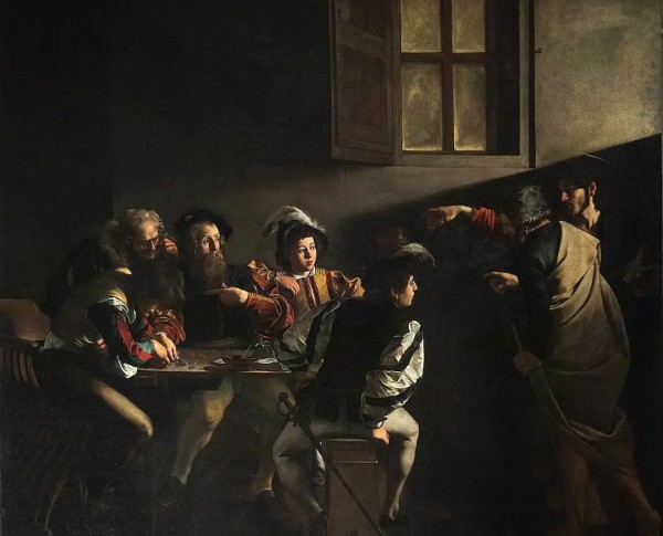The Calling of Saint Matthew by Caravaggio  Original Oil Painting - GFM Painting