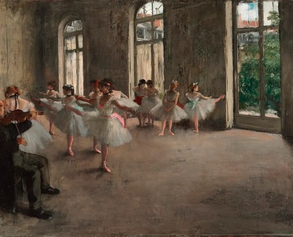 Ballet Rehearsal, 1873 by Edgar Degas Original Oil Painting - GFM Painting