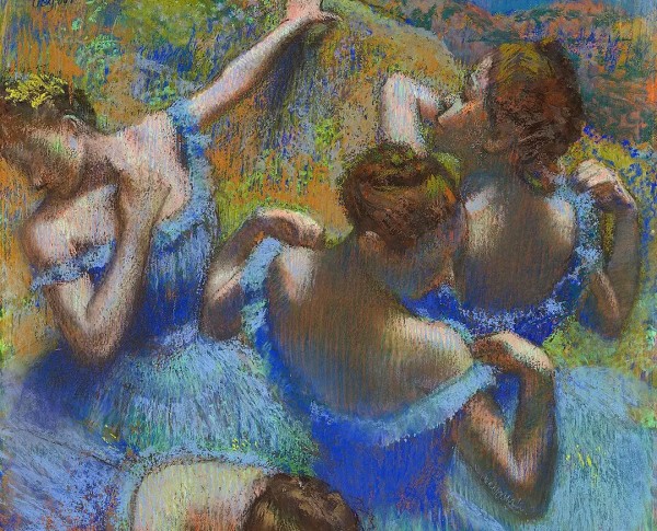 Blue Dancers, c.1899 by Edgar Degas Original Oil Painting - GFM Painting