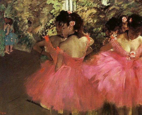 Dancers In Pink by Edgar Degas Original Oil Painting - GFM Painting