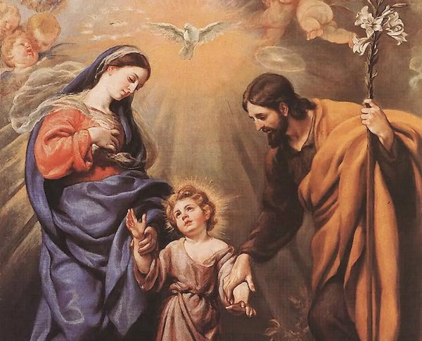 Holy Family by Claudio Coello Original Oil Painting - GFM Painting