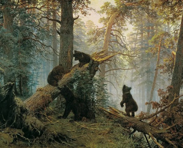 Morning in the Pine-tree Forest by Ivan Shishkin Original Oil Painting - GFM Painting