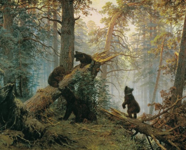 Morning in a Pine Forest by Ivan Shishkin Original Oil Painting - GFM Painting