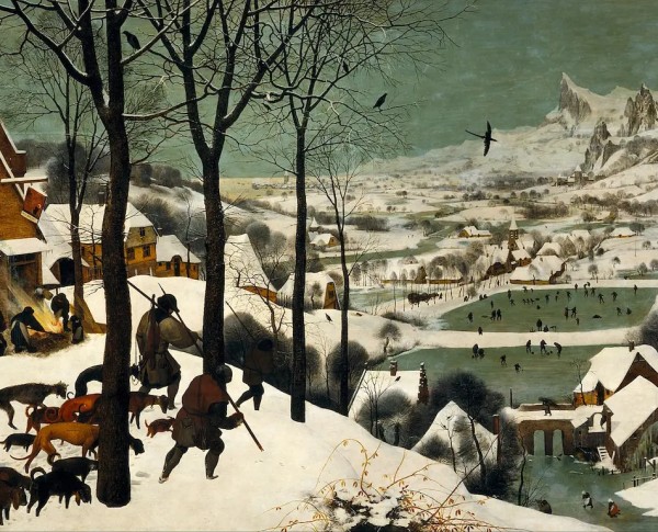 The Hunters in the Snow (Winter) 1565 by Pieter the Elder Bruegel Original Oil Painting - GFM Painting