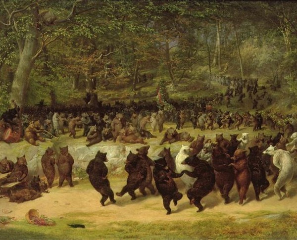 The Bear Dance by William Holbrook Beard Original Oil Painting - GFM Painting