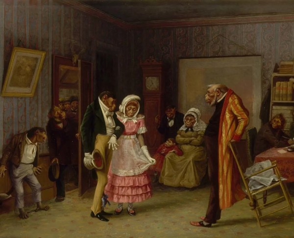 The Runaway Match by William Holbrook Beard Original Oil Painting - GFM Painting