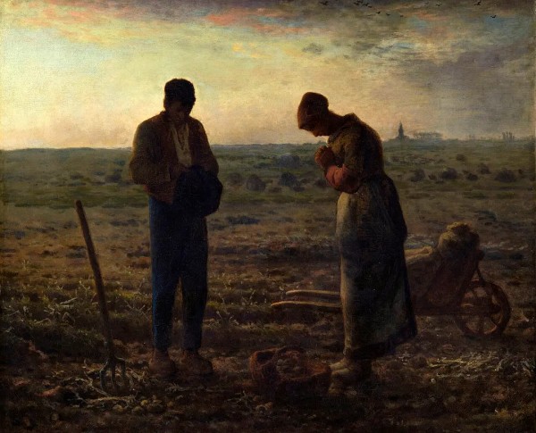 The Angelus, 1857-59 by Jean-Francois Millet Original Oil Painting - GFM Painting