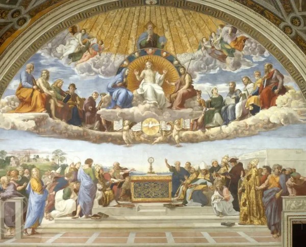 Disputation of the Holy Sacrament (La Disputa) by High Renaissance Original Oil Painting - GFM Painting