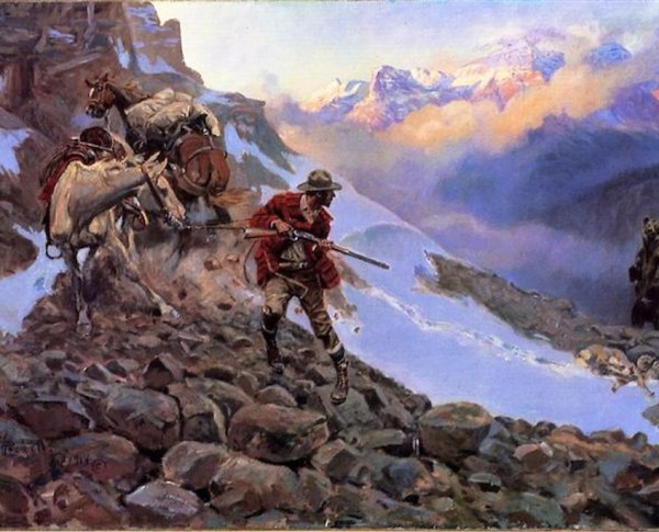 Whose Meat? by Charles Marion Russell Original Oil Painting - GFM Painting