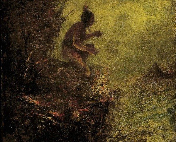 The Signal Fire by Charles Marion Russell Original Oil Painting - GFM Painting