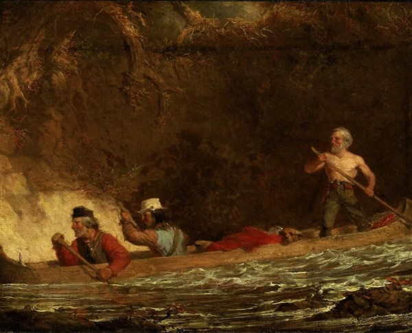 Voyageurs by Charles Marion Russell Original Oil Painting - GFM Painting