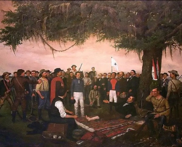 Surrender At Santa Anna by William Henry Huddle Original Oil Painting - GFM Painting