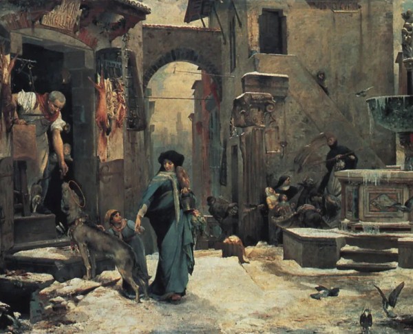 The Wolf of Agubbio by Luc-Olivier Merson Original Oil Painting - GFM Painting