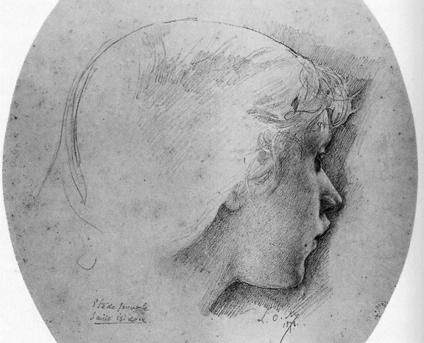 Study for the Head of an Angel in Saint Isidore by Luc-Olivier Merson Original Oil Painting - GFM Painting