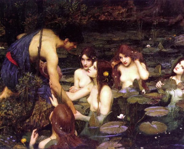 Hylas and the Nymphs 1896 by Pre-Raphaelites Original Oil Painting - GFM Painting