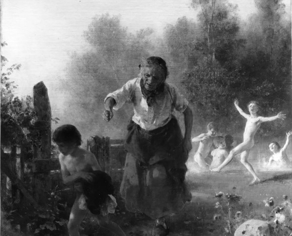 The Truant by Ludwig Knaus Original Oil Painting - GFM Painting