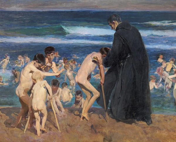 Sad Inheritance by Joaquín Sorolla y Bastida Original Oil Painting - GFM Painting