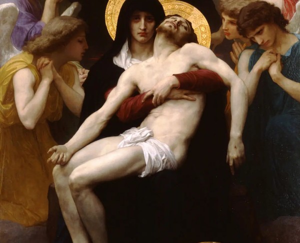Pieta by Academic Classicism Original Oil Painting - GFM Painting