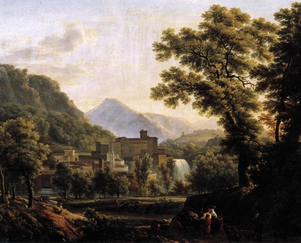 View of the Isle of Sora by Jean-Joseph-Xavier Bidauld Original Oil Painting - GFM Painting