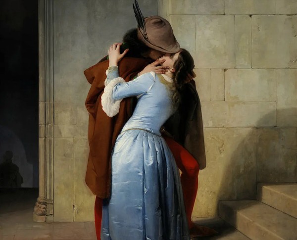 The Kiss 1859 by Francesco Paolo Hayez Original Oil Painting - GFM Painting