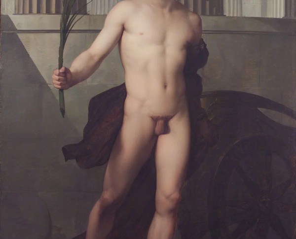 The Victorious Athlete by Francesco Paolo Hayez Original Oil Painting - GFM Painting