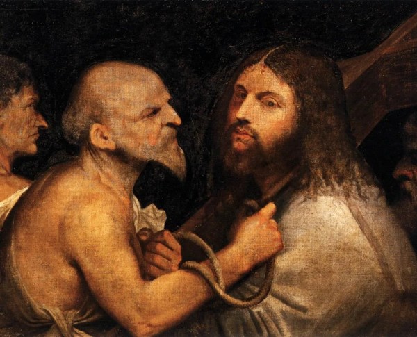 Christ Carrying the Cross by Tiziano Vecelli Original Oil Painting - GFM Painting