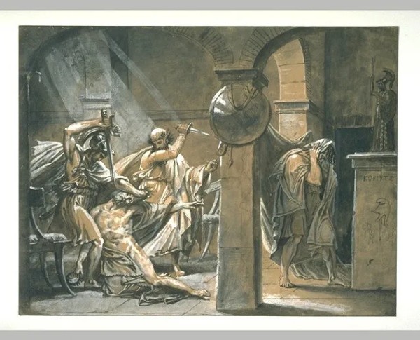 The Death of Timophanes by Antoine-Jean Gros Original Oil Painting - GFM Painting