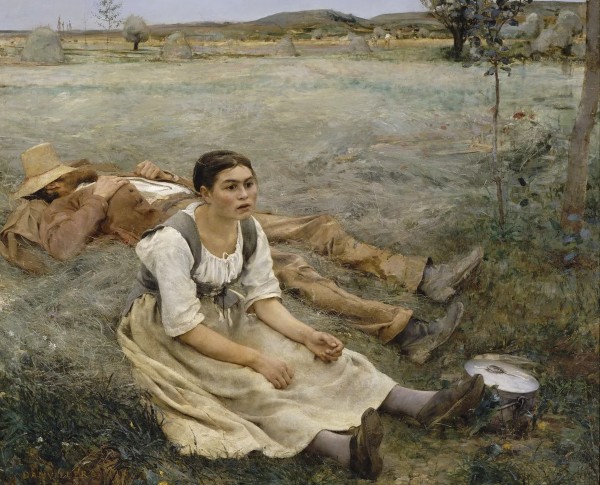 Hay Making by Bastien lepage Original Oil Painting - GFM Painting