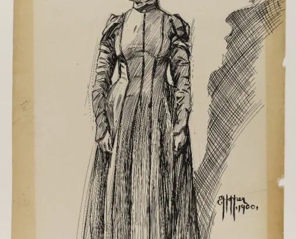 Standing Female Figure by Edward Hopper Original Oil Painting - GFM Painting