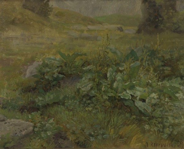 Landscape Study by Frederick Goodall Original Oil Painting - GFM Painting