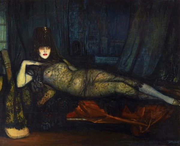 Maja Maldita by Federico Beltran Masses Original Oil Painting - GFM Painting