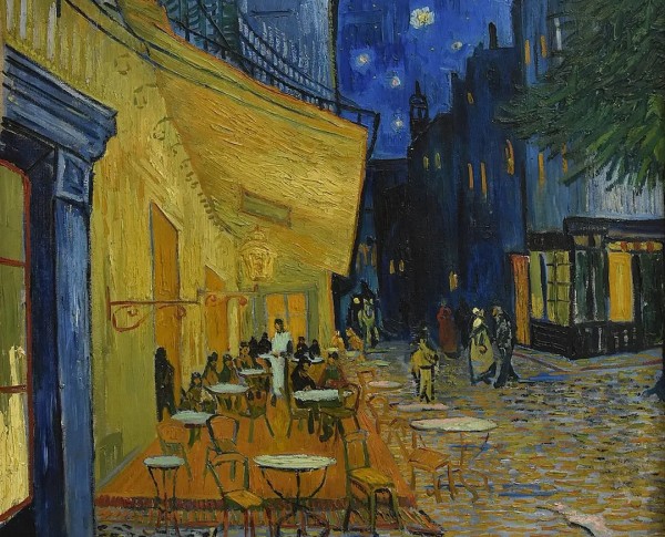 Cafe Terrace on the Place du Forum by Vincent Van Gogh Original Oil Painting - GFM Painting
