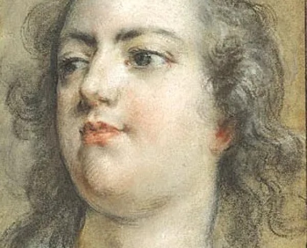 Head of King Louis XV by Francois Boucher Original Oil Painting - GFM Painting