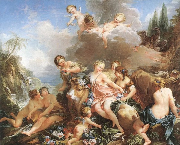 The Rape of Europa by Francois Boucher Original Oil Painting - GFM Painting