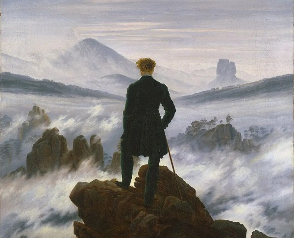 The Wanderer above the Mists 1817-18 by Romanticism Original Oil Painting - GFM Painting