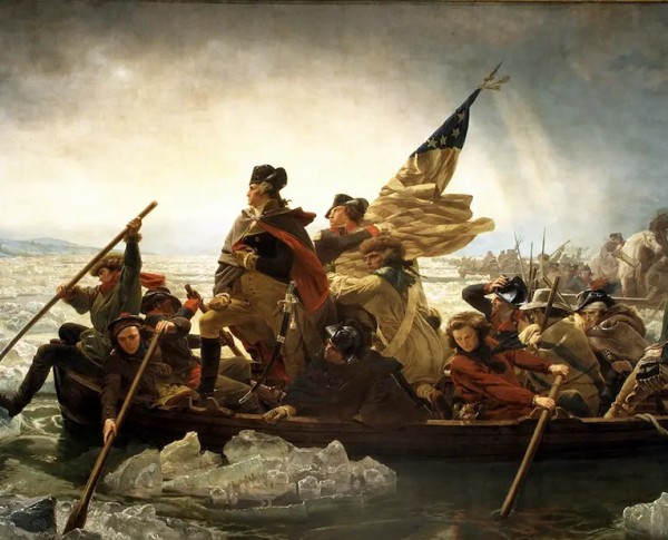 Washington Crossing the Delaware 1851 by Romanticism Original Oil Painting - GFM Painting