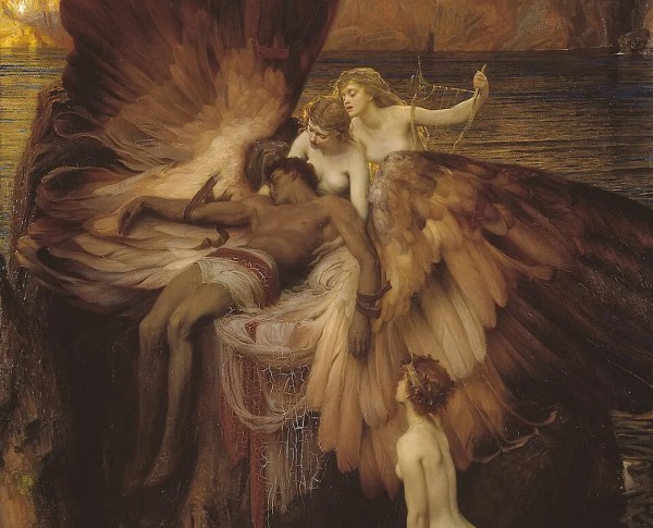 Lament for Icarus by Neo-Classical Original Oil Painting - GFM Painting