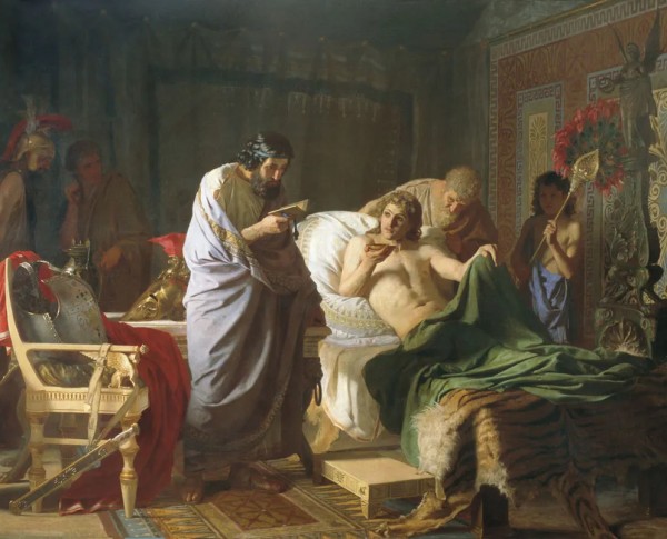 Alexander of Macedon Trust's the Doctor Philip by Henryk Siemiradzki Original Oil Painting - GFM Painting